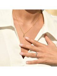 DIAMOND & CO Złoty pierścionek "Dava" z diamentami rozmiar: 60. Szare pierścionki damskie Diamond & Co, z diamentem, złote. Za 717.99 zł.