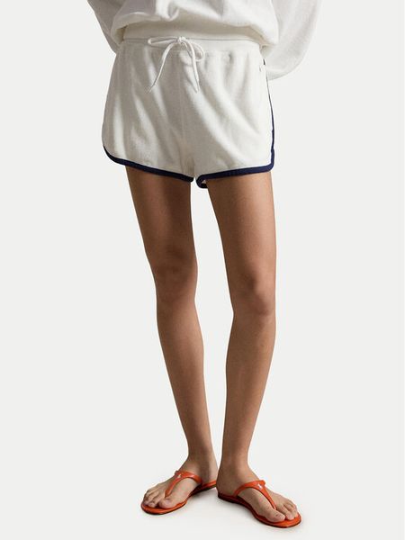 Polo Ralph Lauren Szorty sportowe 211A12956003 Biały Relaxed Fit. Białe spodenki sportowe damskie Polo Ralph Lauren, xl, z bawełny. Za 509.99 zł.