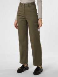 Calvin Klein Jeans Spodnie Kobiety Stretch zielony, S. Zielone spodnie materiałowe damskie Calvin Klein Jeans, bez wzorów, z jeansu. Za 249.95 zł.
