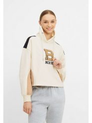 Bench Bluza "Motala" w kolorze kremowym rozmiar: 36. Brązowe bluzy z kapturem damskie Bench. Za 96.60 zł.
