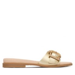 Klapki Hispanitas. Żółte klapki damskie Hispanitas, bez wzorów, bez obcasa. Za 479.99 zł.