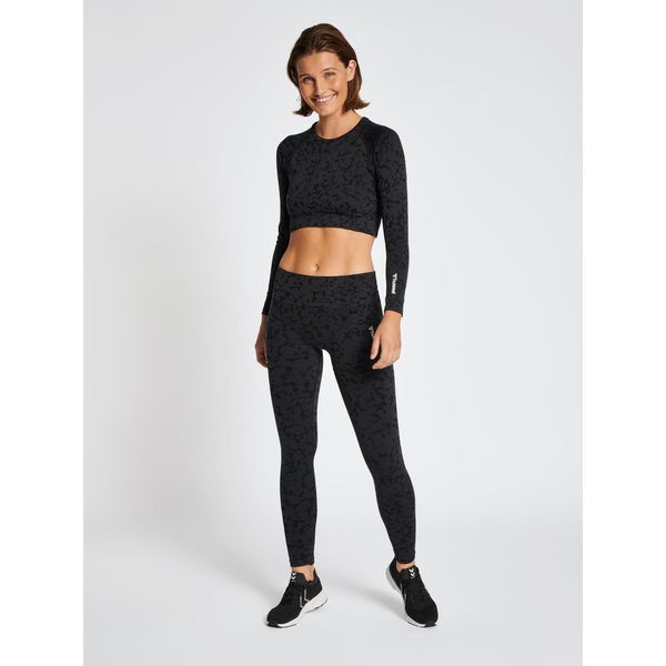 Damski bezszwowy crop top Hummel Mt Pi. Brązowe topy sportowe damskie HUMMEL, xl, bez wzorów, bez ramiączek. Za 148.50 zł.