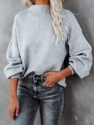 Milan Kiss Sweter w kolorze jasnoszarym rozmiar: M. Szare golfy damskie Milan Kiss, m, bez wzorów, bez ramiączek. Za 130.99 zł.