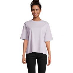 Koszulka Damska Boxy Oversized T-shirt. Czerwone bluzki damskie SOL'S, s, bez wzorów, sportowe, bez kołnierzyka, bez ramiączek. Za 75.99 zł.