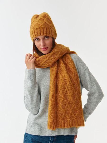 TATUUM Szal w kolorze żółtym - 170 x 43 cm rozmiar: onesize. Żółte szaliki i kominy damskie Tatuum, bez wzorów. Za 165.71 zł.