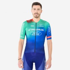 Koszulka rowerowa MTB Decathlon Ford Racing Team Replica. T-shirty sportowe męskie TACTIC, m, z meshu, bez ramiączek, rowerowe. W wyprzedaży za 209.99 zł.