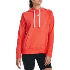 Damska Bluza Z Kapturem Rival Fleece Hoodie. Białe bluzy sportowe damskie Under Armour, m, bez wzorów, z bawełny, bez ramiączek, długie, z kapturem. Za 309.85 zł.