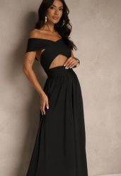 Czarna Sukienka Koktajlowa Multiway z Wiskozą Wiązana na Szyi Lilovea. Czarne sukienki damskie Renee, na imprezę, l, bez wzorów, z wiskozy, eleganckie, bez kołnierzyka, bez ramiączek, maxi, rozkloszowane. W wyprzedaży za 139.99 zł.
