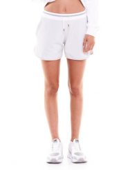 Szorty damskie w kolorze złotym i srebrnym. Szare spodenki sportowe damskie LEONE 1947 APPAREL, l, z bawełny, na fitness i siłownię. Za 84.16 zł.
