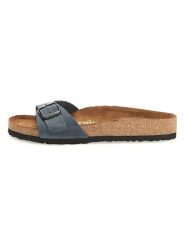 Comfortfusse Skórzane klapki w kolorze granatowym rozmiar: 35. Niebieskie klapki damskie Comfortfusse, bez wzorów, bez obcasa. Za 153.71 zł.