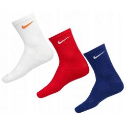 Skarpety unisex Nike Everyday Plus Cushioned 3 pary. Białe skarpetki damskie Nike, bez wzorów. Za 76.99 zł.