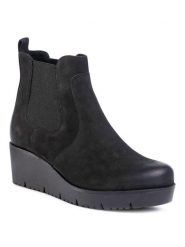 Lasocki Botki BALEA-07 Czarny. Czarne botki damskie Lasocki, z nubiku, bez obcasa, na koturnie, bez zapięcia. Za 111.99 zł.