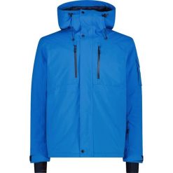 Kurtka narciarska męska CMP 34W3917. Niebieskie kurtki narciarskie i snowboardowe damskie CMP, l, bez wzorów, z materiału, bez kaptura, narciarskie. Za 519.99 zł.