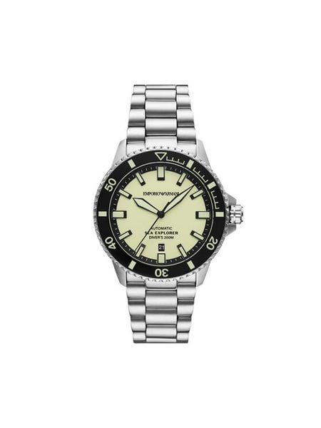 Emporio Armani Zegarek Sea Explorer AR60083 Srebrny. Szare, analogowe zegarki męskie Emporio Armani, srebrne. Za 1,599.00 zł.