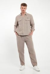 Spodnie męskie lniane AERONAUTICA MILITARE. Spodnie materiałowe męskie AERONAUTICA MILITARE, bez wzorów. Za 839.00 zł.