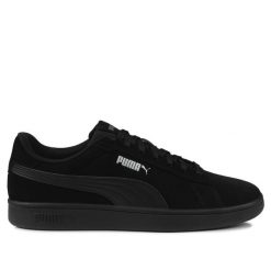 Buty męskie sportowe do chodzenia Puma SMASH 3.0. Czarne buty sportowe na co dzień męskie Puma, ze skóry, bez zapięcia, trekkingowe. Za 189.00 zł.