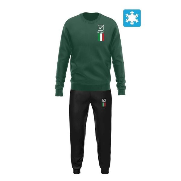 Bluza Givova Italia 100. Zielone bluzy bez kaptura męskie Givova, z bawełny. Za 239.99 zł.