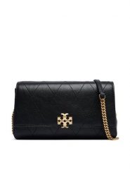 Tory Burch Torebka Quilted Chain Wallet 186041 Czarny. Czarne torebki klasyczne damskie Tory Burch, bez wzorów, ze skóry, wizytowe, bez kołnierzyka, bez ramiączek. Za 2,024.00 zł.