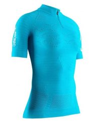 X-Bionic Koszulka w kolorze turkusowym do biegania rozmiar: XL. Niebieskie bluzki sportowe damskie X BIONIC, xl, bez wzorów, z materiału, bez ramiączek. Za 391.99 zł.
