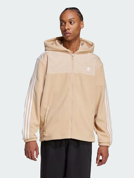 Adidas Bluza "Originals Adicolor 3-Stripes" w kolorze beżowym rozmiar: L. Brązowe bluzy z kapturem męskie Adidas, l, z bawełny. Za 169.95 zł.