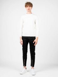 Xagon Man Sweter "C-neck" | A22081 & ELV19 | Mężczyzna | Kremowy. Białe swetry męskie Xagon, l, bez wzorów, z dzianiny, bez kołnierzyka. W wyprzedaży za 199.00 zł.
