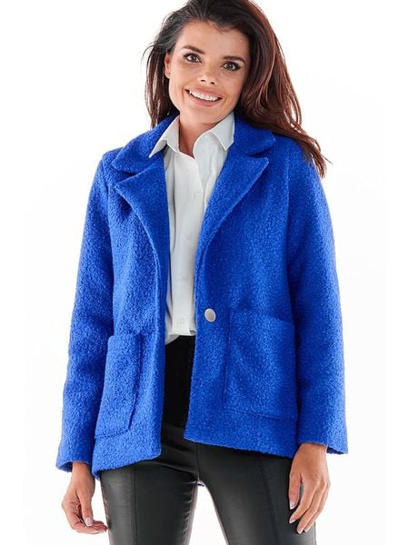 Awama Płaszcz w kolorze niebieskim rozmiar: S. Niebieskie płaszcze damskie Awama, s, bez wzorów. Za 248.58 zł.