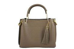 Kuferek skórzany BARBERINI'S beżowy 959-2. Brązowe shopper bag damskie Barberinis, bez wzorów, ze skóry, do ręki, zamszowe, bez dodatków. Za 299.99 zł.