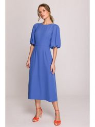 Stylove Sukienka w kolorze niebieskim rozmiar: XL. Niebieskie sukienki damskie Stylove, xl, bez wzorów, bez kołnierzyka, bez ramiączek, maxi. Za 333.81 zł.