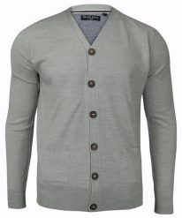 Elegancki Kardigan, Sweter Rozpinany na Guzik -BRAVE SOUL- Popiel. Szare kardigany męskie Brave Soul, m, bez wzorów, casualowe, bez kołnierzyka. Za 89.00 zł.