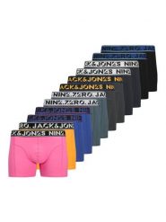 Jack & Jones Komplet 12 par bokserek 12277575 Kolorowy. Bokserki męskie Jack & Jones, bez wzorów, z bawełny. Za 359.99 zł.