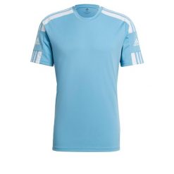 Koszulka męska adidas Squadra 21 Jersey Short Sleeve. Białe t-shirty sportowe męskie Adidas, l, z jersey, bez ramiączek, do piłki nożnej. Za 59.00 zł.
