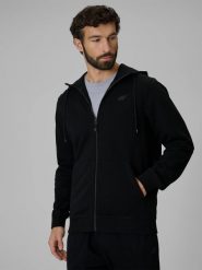 Bluza dresowa regular z kapturem męska 4F 4FRMM00TSWSM3058. Czarne bluzy z kapturem męskie 4f, m, z bawełny. Za 169.99 zł.