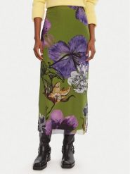 Desigual Spódnica maxi Tulleflowers Lacroix 25WWFK03 Zielony Regular Fit. Zielone spódniczki damskie Desigual, xs, bez wzorów, z syntetyku, maxi. Za 319.99 zł.