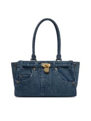 MICHAEL Michael Kors Torebka Hamilton 30F6BNXT0C Niebieski. Niebieskie torebki klasyczne damskie MICHAEL Michael Kors, bez wzorów, z materiału, bez dodatków. Za 1,539.00 zł.
