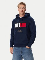 Tommy Hilfiger Bluza Gifting Flag MW0MW45189 Granatowy Regular Fit. Niebieskie bluzy bez kaptura męskie Tommy Hilfiger, m, z syntetyku. Za 569.99 zł.