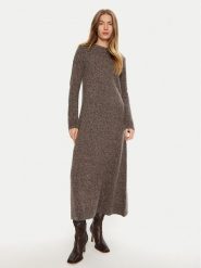 Weekend Max Mara Sukienka dzianinowa Dionne 2425326022 Brązowy Relaxed Fit. Brązowe sukienki damskie Weekend Max Mara, l, bez wzorów, z dzianiny, bez kołnierzyka, bez ramiączek. Za 799.99 zł.