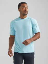WRANGLER SS PERFORMANCE TEE MĘSKI T-SHIRT KOSZULKA WA7BDU46L 112333357. Niebieskie t-shirty męskie Wrangler, l, bez wzorów, z elastanu, bez kołnierzyka. Za 79.99 zł.