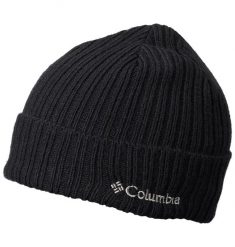 Czapka Columbia Watch 1464091013. Czarne czapki męskie Columbia, na zimę, bez wzorów, z materiału. Za 89.99 zł.