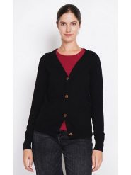 ASSUILI Kardigan w kolorze czarnym rozmiar: 36. Czarne kardigany damskie Assuili, bez wzorów. Za 113.99 zł.