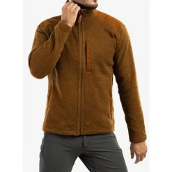 Bluza turystyczna męska Fjallraven Buck Fleece. Brązowe bluzy bez kaptura męskie Fjällräven, m. Za 723.20 zł.