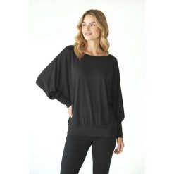 Bluzka do tańca i fitness damska czarna Latina 2skin. Czarne bluzki sportowe damskie 2SkIN, bez kołnierzyka, bez ramiączek. Za 139.00 zł.