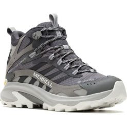 Buty trekkingowe Merrell Moab Speed 2 Mid GORE-TEX męskie. Szare buty trekkingowe męskie MERRELL, z gore-texu, bez zapięcia, trekkingowe, gore-tex. Za 639.00 zł.