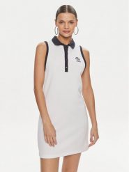 Guess Sukienka codzienna Mylah V4GK02 KBFB2 Biały Bodycon Fit. Białe sukienki damskie Guess, na co dzień, s, z aplikacjami, z syntetyku, bez kołnierzyka, bez ramiączek, bodycon. Za 209.99 zł.