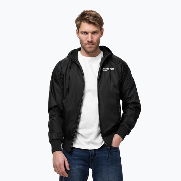 Kurtka męska Pitbull Athletic Logo Nylon Hooded. Czarne kurtki męskie PITBULL, l, bez wzorów, z nylonu, bez kaptura. Za 219.99 zł.