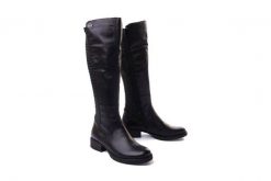 RIEKER Z9591-00 black, kozaki damskie. Czarne kozaki damskie Rieker, z tkaniny, bez obcasa. Za 529.90 zł.