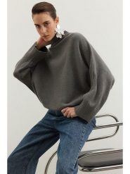Trendyol Sweter w kolorze antracytowym rozmiar: M. Czarne golfy damskie Trendyol, m, bez wzorów, bez ramiączek. Za 92.64 zł.