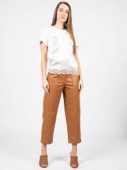 Pinko T-shirt "Rex" | 1C10BP 8359 | Rex | Kobieta | Biały. Białe t-shirty damskie Pinko, xs, z aplikacjami, z acetatu, bez kołnierzyka. W wyprzedaży za 189.00 zł.