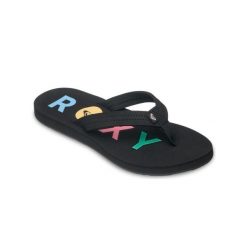 Sandały dla Kobiety VISTA Czarny. Czarne sandały damskie Roxy, bez wzorów, bez obcasa. Za 109.99 zł.