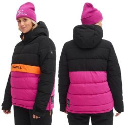 Kurtka kangurka zimowa na narty i snowboard damska O'neill 10K. Brązowe kurtki damskie O'neill, bez wzorów, z poliesteru, bez kaptura, narciarskie. Za 299.00 zł.