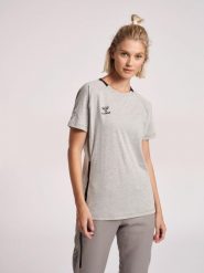 Koszulka damska Hummel Cima Xk. Szare t-shirty damskie HUMMEL, l, bez wzorów, z bawełny, bez kołnierzyka. Za 176.50 zł.